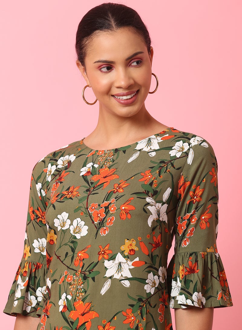 Aila - Casual Stylish Dress Multicolour - Image 1
