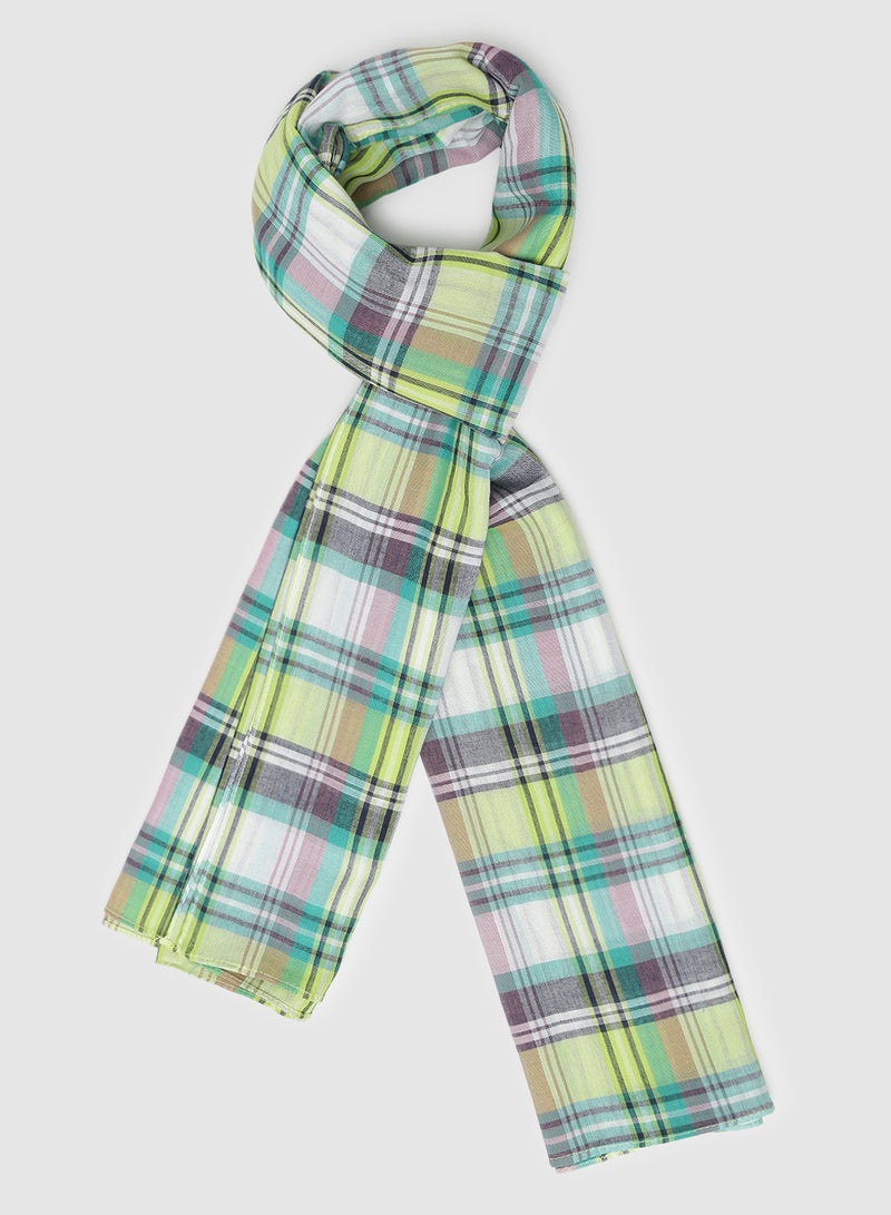 Aila - Checkered Pattern Scarf Multicolour - Image 1