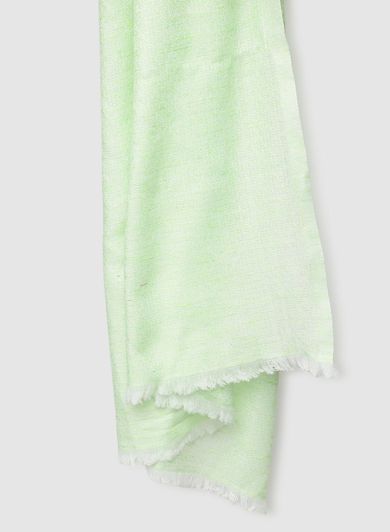 Aila Regular Plain Scarf Green  - Image 3