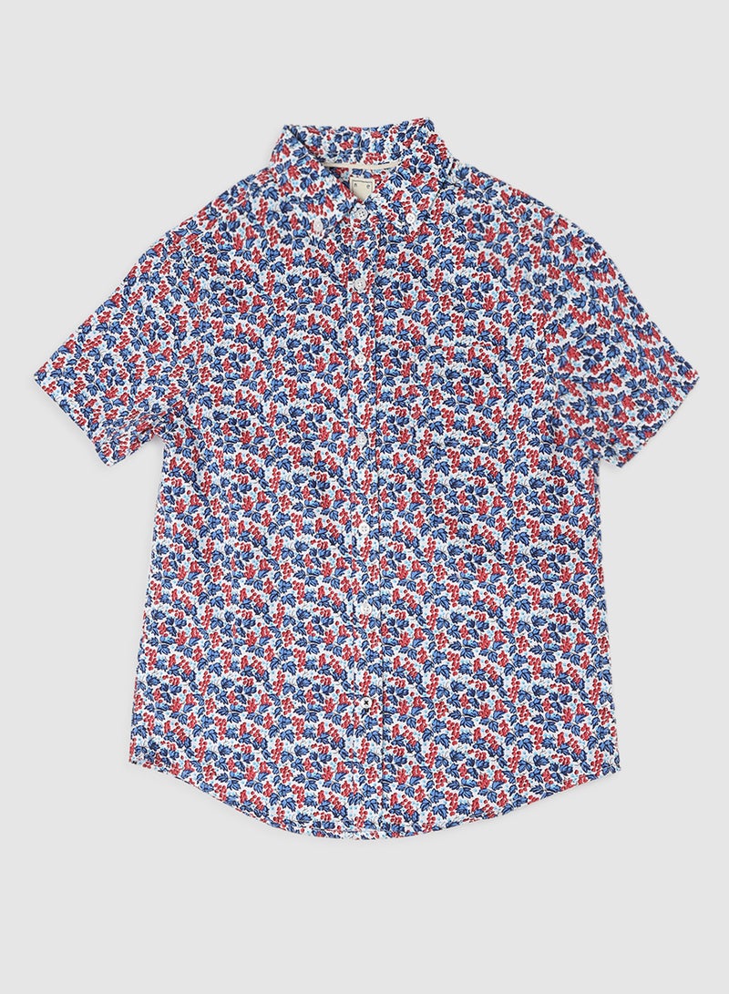 Zarafa - Baby Boys Collar Neck Shirt With Short Sleeve Multicolour - Image 1