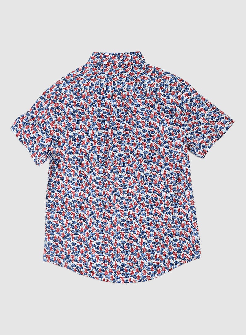 Zarafa - Baby Boys Collar Neck Shirt With Short Sleeve Multicolour - Image 1