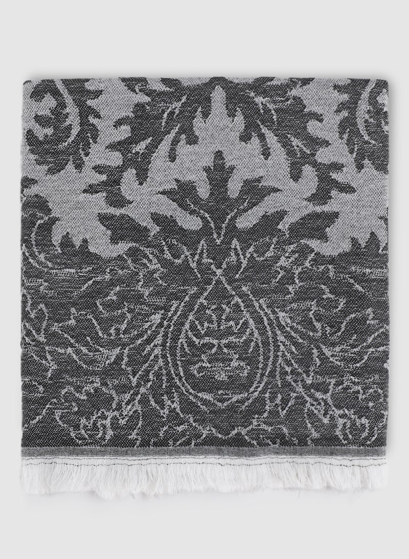 Aila Basic Printed Scarf Grey - Image 3