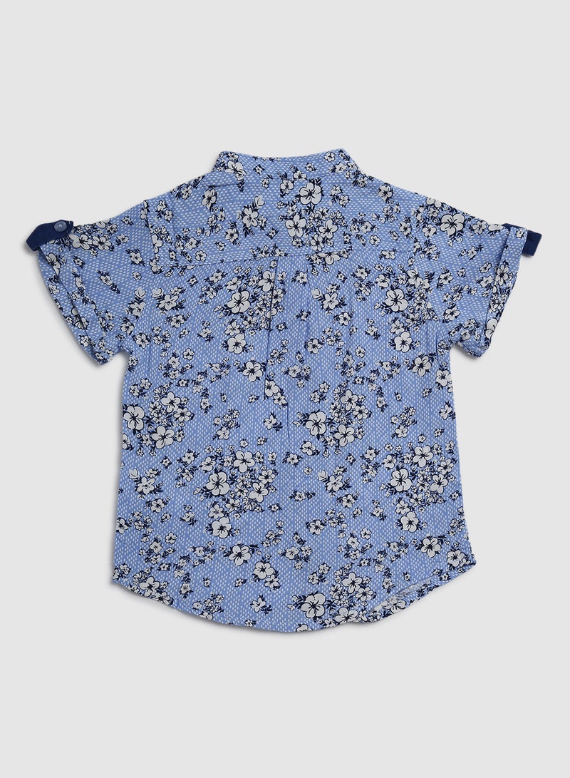 Zarafa - Baby Boys Collared Neck Short Sleeve Shirt Multicolour - Image 1