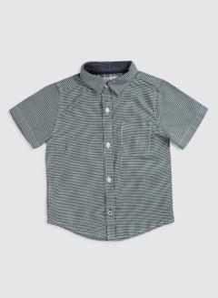 Baby Boys Collar Neck Short Sleeve Shirt With Stripes Multicolour
