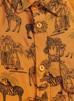 Zarafa Baby Boys Collar Neck Short Sleeve Shirt Animal Print Multicolour  - Image 3