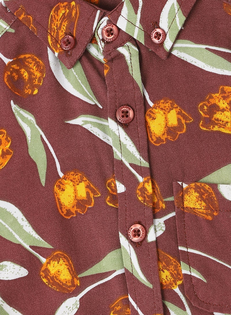Zarafa - Baby Boys Round Neck Short Sleeve Shirt Multicolour - Image 1