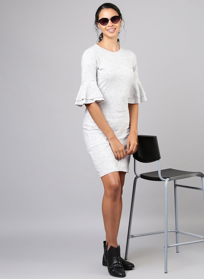 Aila Fashionable Casual Dress Grey  - Image 3
