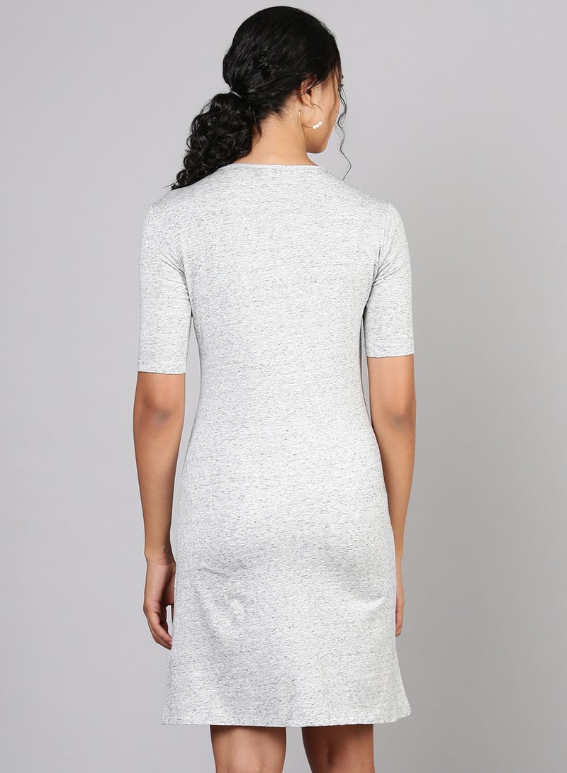 Aila - Stylish Mini Dress Grey - Image 1