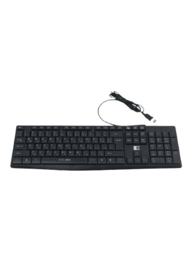 HEATZ - Slim Wired Keyboard with 104 Keys for Windows Black - Image 1
