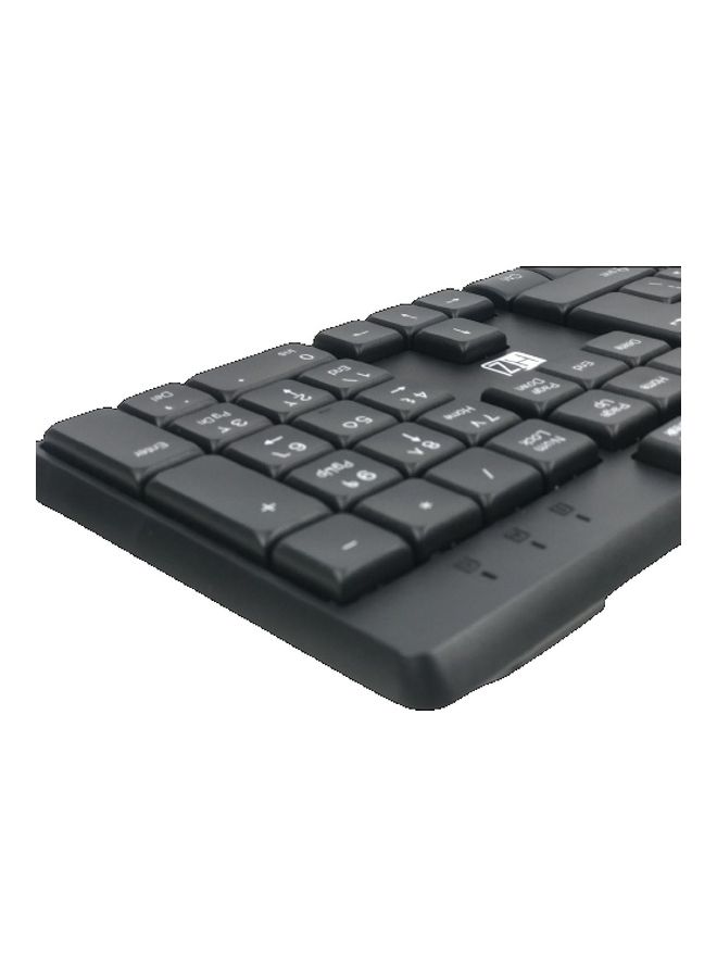 HEATZ - Slim Wired Keyboard with 104 Keys for Windows Black - Image 1