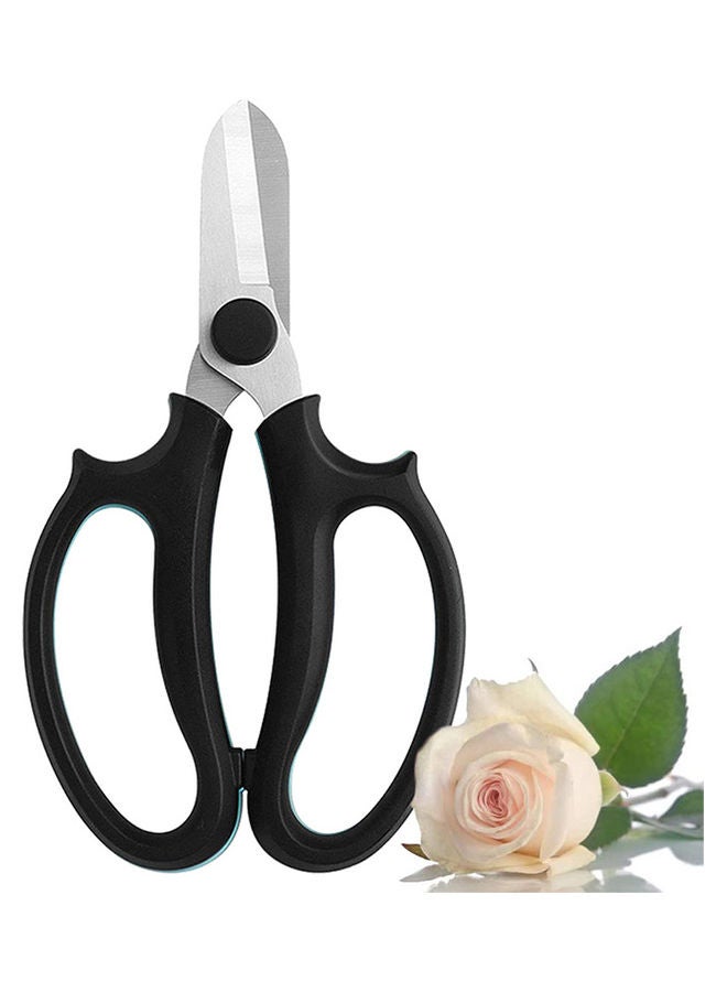 Generic Stainless Steel Garden Flower Scissors Black 25x12.5x2.5cm  - Image 1