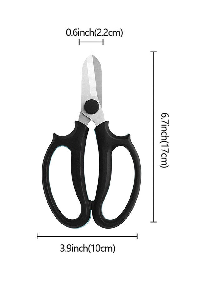 Generic Stainless Steel Garden Flower Scissors Black 25x12.5x2.5cm  - Image 2