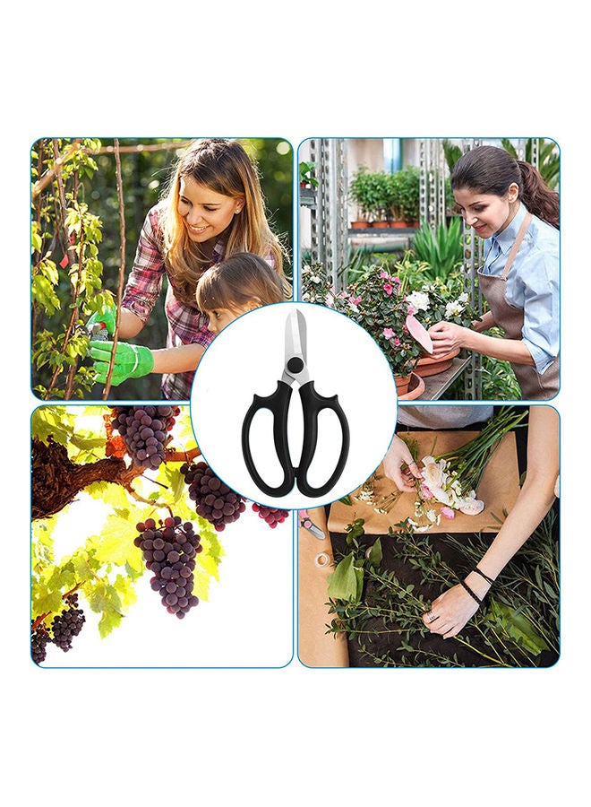 Generic Stainless Steel Garden Flower Scissors Black 25x12.5x2.5cm  - Image 3