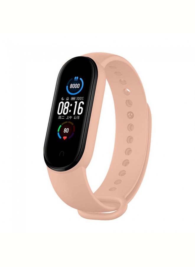 MARGOUN - Replacement Silicone Band Strap For Xiaomi Mi 5/6 Flesh Pink - Image 1