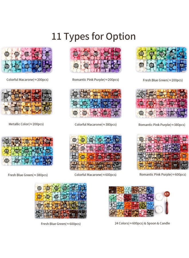 600-Colorful Sealing Wax Beads Stamps Multicolour - Image 4