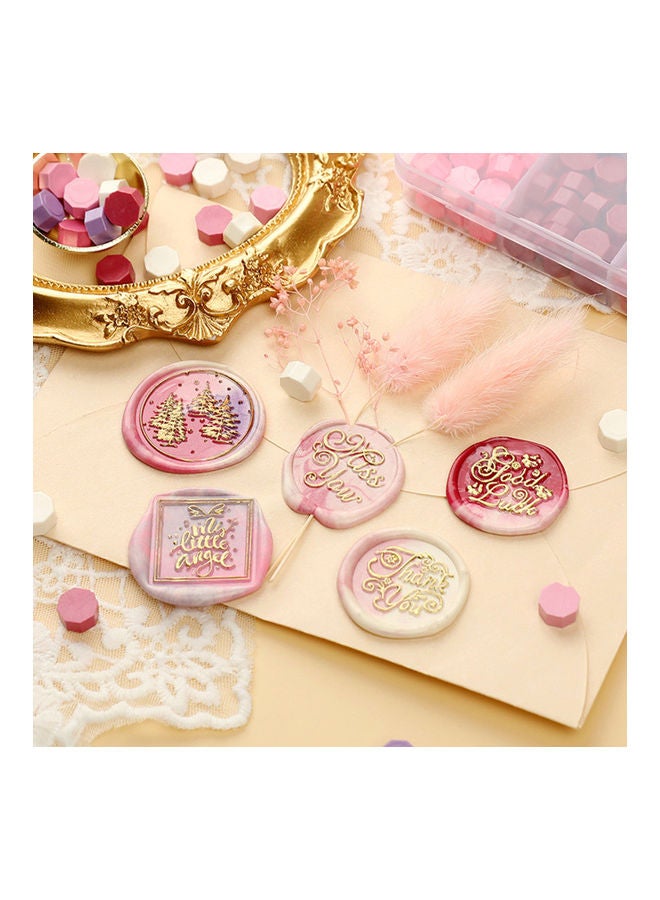 600-Piece Sealing Wax Beads Stamp Set Multicolour - Image 2