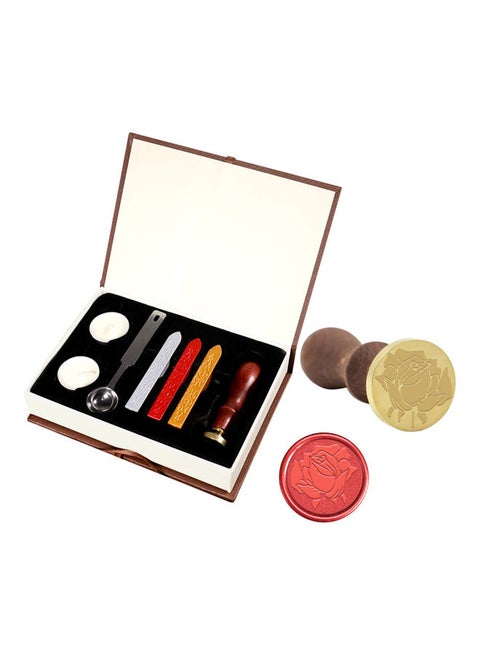 7-Piece Wax Seal Stamp Set Multicolour