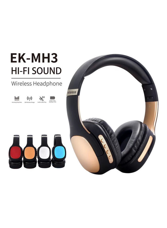 سماعة رأس MH3 لاسلكية توضع على الأذن تعمل بالبلوتوث 5.0 ذهبي - Image 5