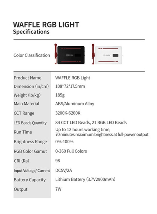 YC ONION - Waffle Pro RGB Light White - Image 1