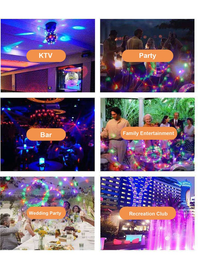 مصباح LED دوار للمسرح ذهبي 12 x 9.50 x 9.50سم - Image 5