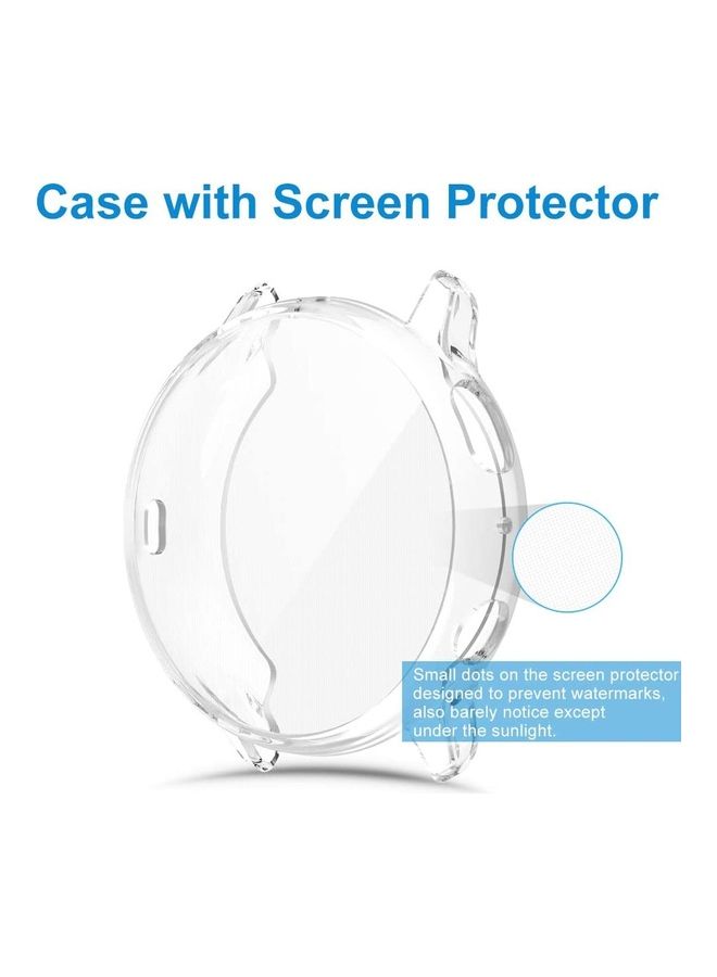 مارجون غطاء حماية واقٍ ممتص للصدمات من البولي يوريثان الحراري لساعة سامسونج جالاكسي أكتيف/2 مقاس 44 مم، من قطعتين أسود/شفاف - Image 5