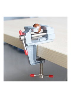 Generic Aluminum Miniature Multi Functional Vise Clamp Silver 9 x 4 x 9cm  - Image 1