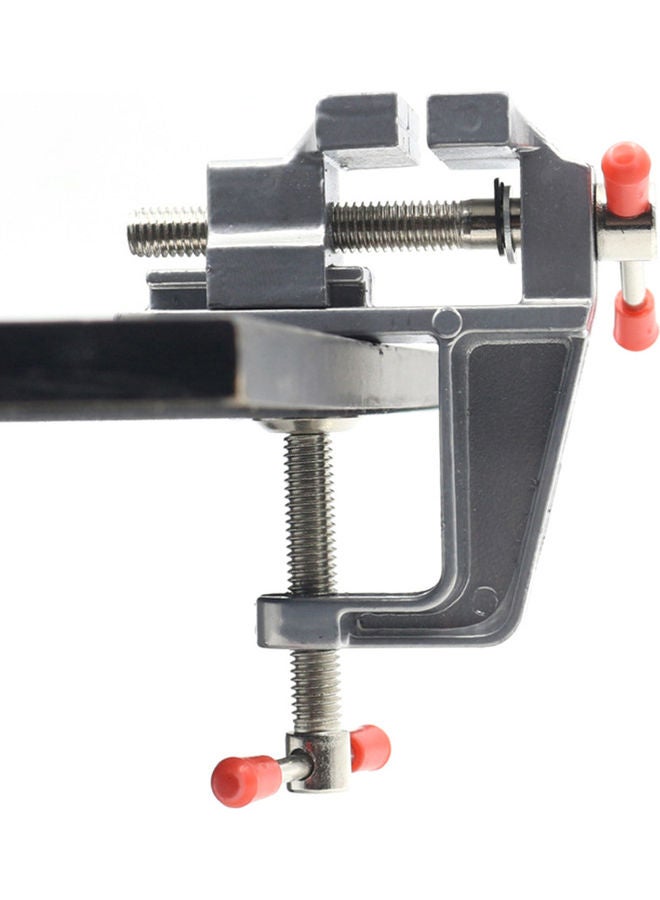 Generic - Aluminum Miniature Multi Functional Vise Clamp Silver 9 x 4 x 9cm - Image 1