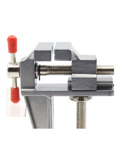 Generic Aluminum Miniature Multi Functional Vise Clamp Silver 9 x 4 x 9cm  - Image 4