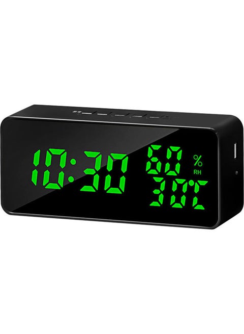 Smart Large Digital Clock APP Control And Volume Alarm with Snooze Black 21 x 6 x 9cm
