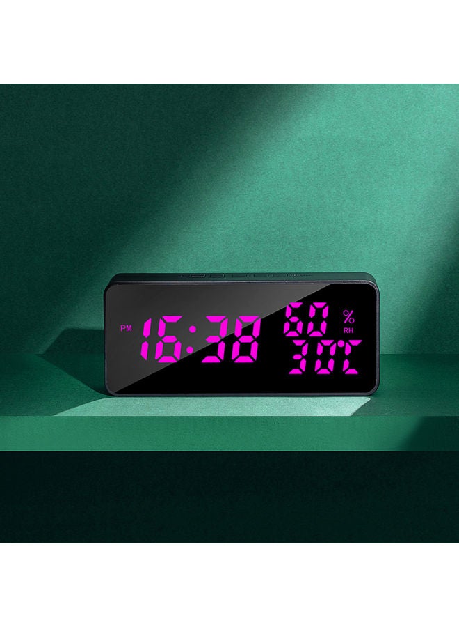 Generic - Smart Large Digital Clock APP Control And Volume Alarm with Snooze Black 21 x 6 x 9cm - Image 1