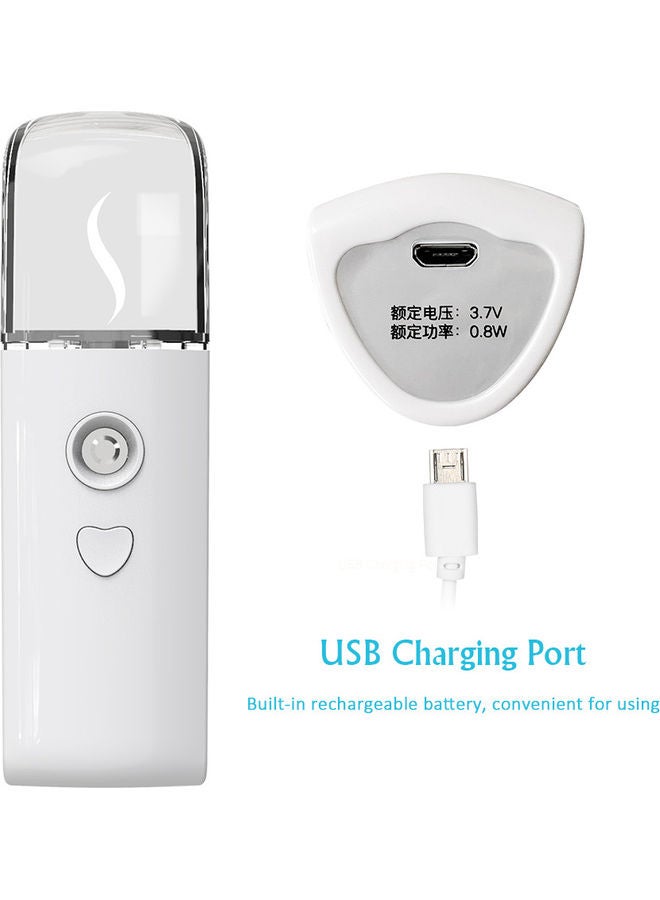 Handheld Portable Nano Facial Mist Sprayer Deep Moisturizing Mini Humidifier 20ml White - Image 3