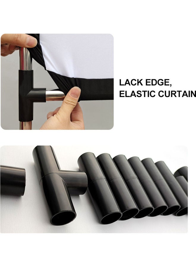 16:9 Projector Screen with Stable Base Pipe Connection Set V7835-1-V Black/White