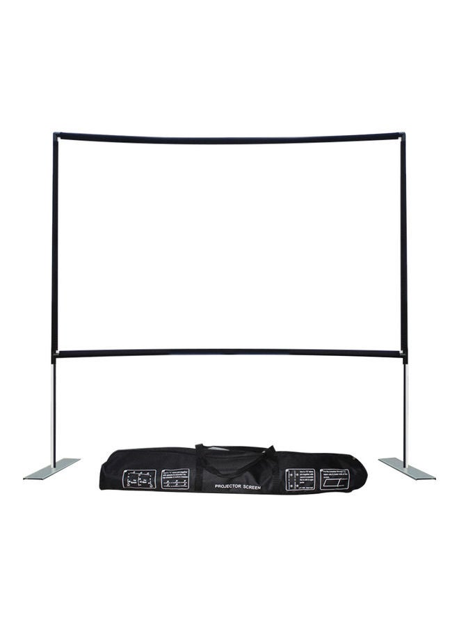 16:9 Projector Screen with Stable Base Pipe Connection Set V7835-1-V Black/White