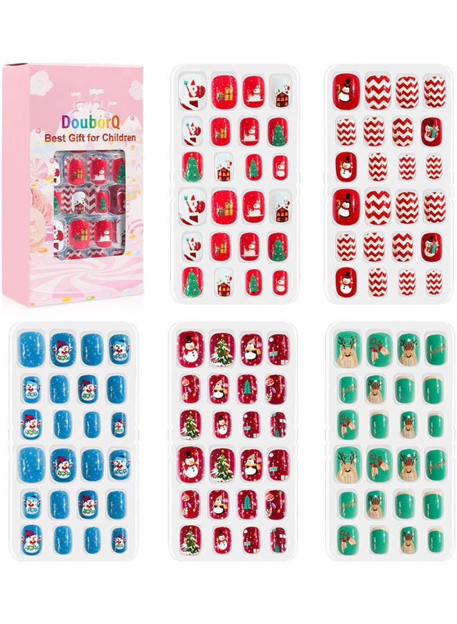 دوبورك مجموعة أظافر صناعية لطيفة ذاتية اللصق من 120 قطعة متعدد الألوان - Image 1