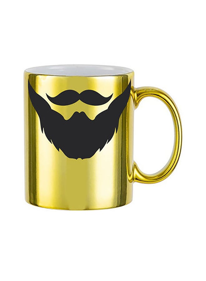 MEC Beard Art Mug Gold/White 