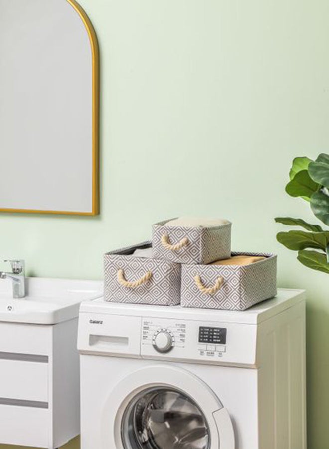 LAWAZIM - 3-Piece Storage Basket Set With Printed Wires - Image 1