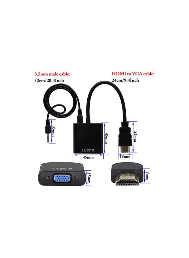 Adapters Hdmi To Vga Black - Image 2
