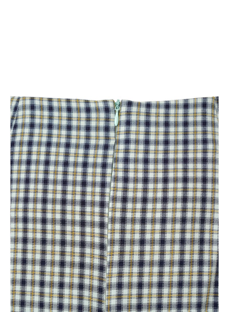 Aila - Women split hem plaid skirt Multicolor - Image 1