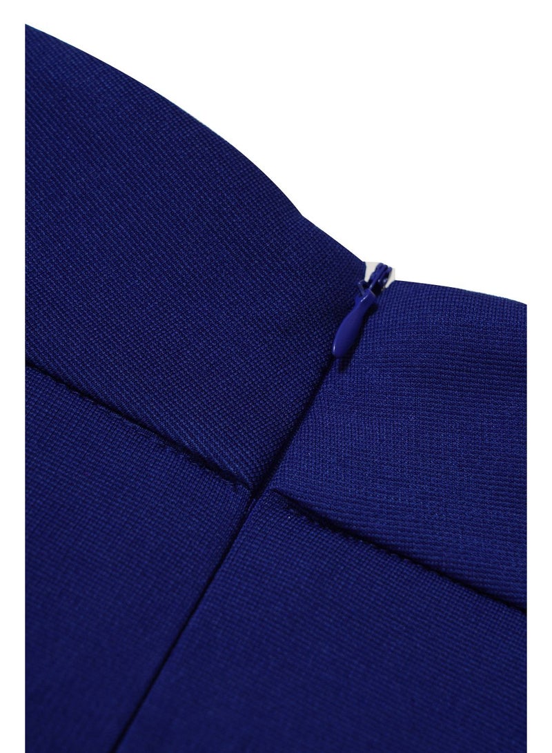 Aila - High waist mermaid skirt Blue - Image 1