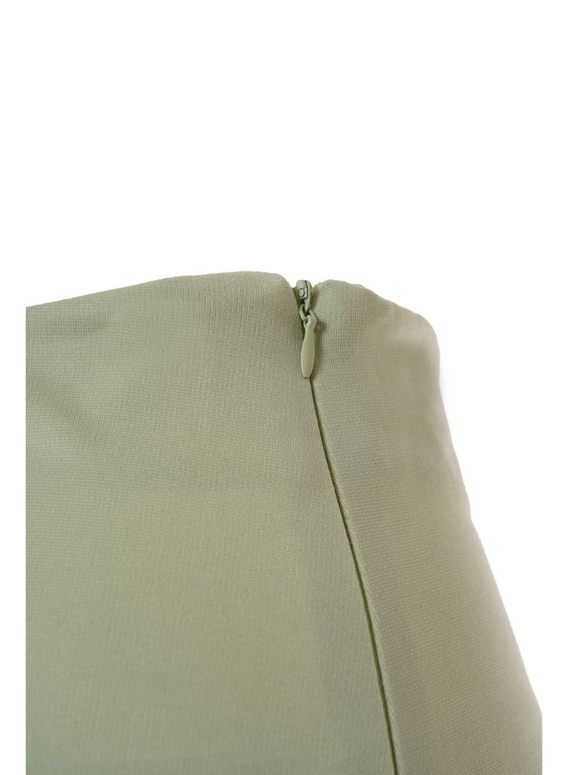Aila Solid Mermaid hem skirt Pastel Green - Image 5