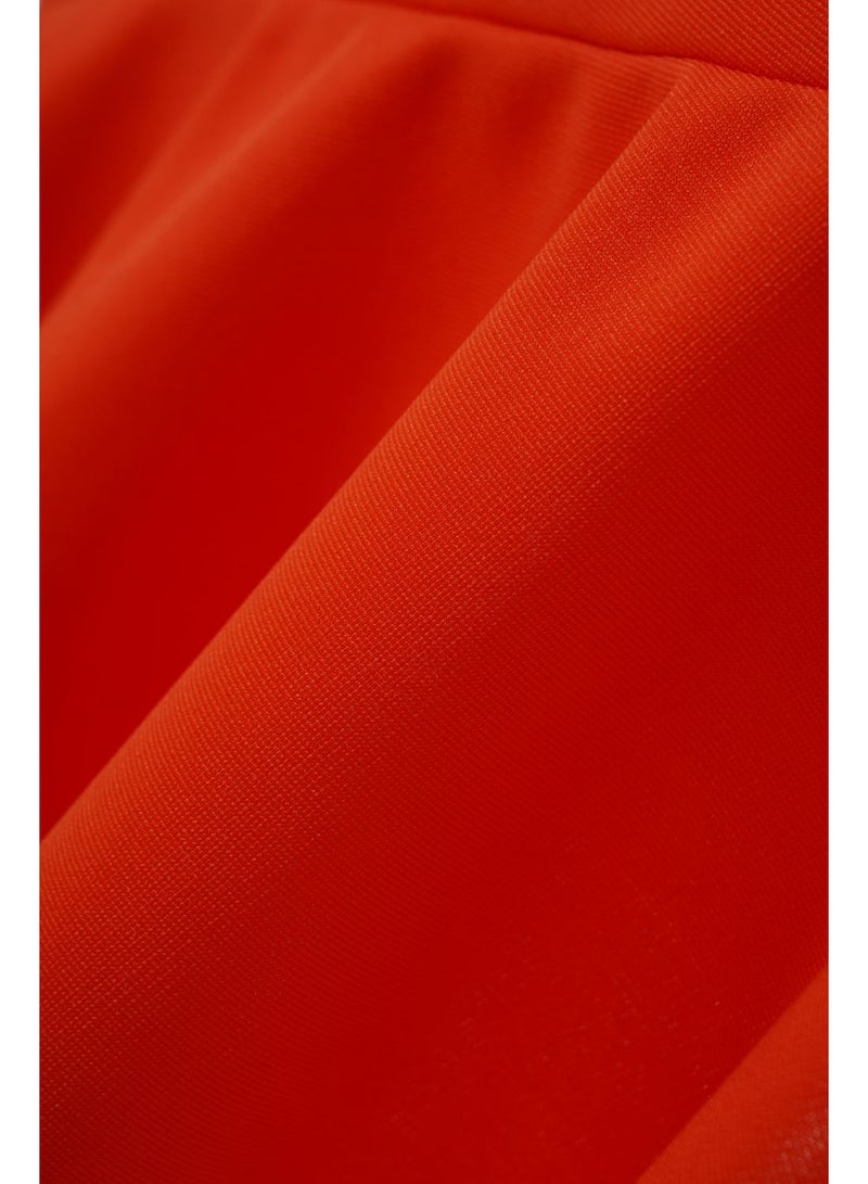 Aila - Ruffle trim skirt Red - Image 1