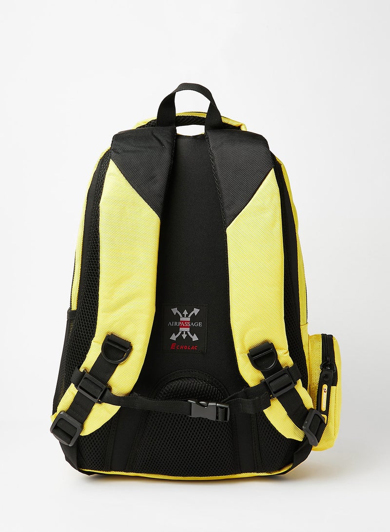 Echolac - Solid Pattern Travel Backpack Yellow - Image 1