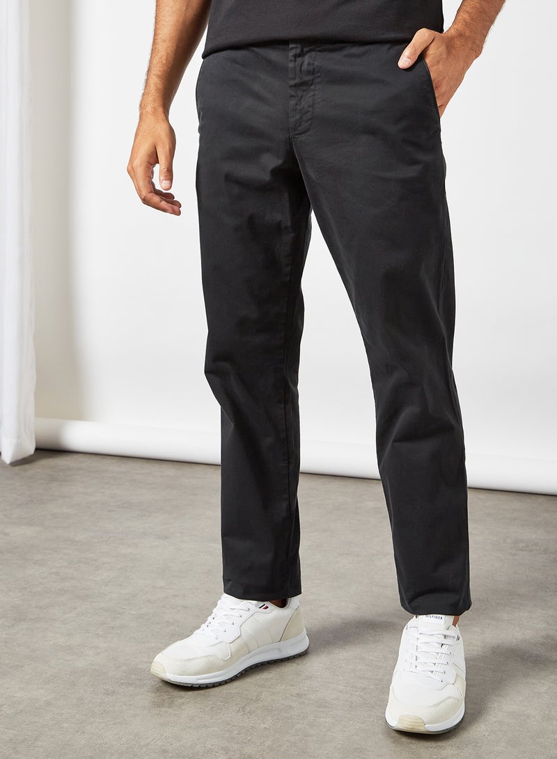 Denton Logo Flex Satin Chinos Black - v1631701823/N50306272V_1