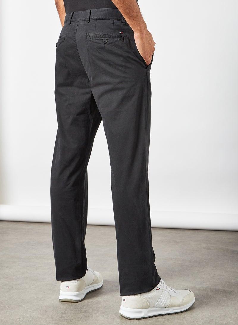 Denton Logo Flex Satin Chinos Black - v1631701823/N50306272V_2