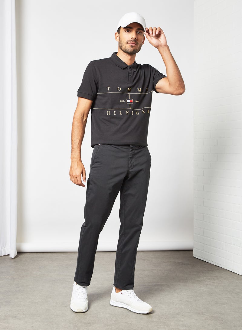 Denton Logo Flex Satin Chinos Black - v1631701823/N50306272V_3