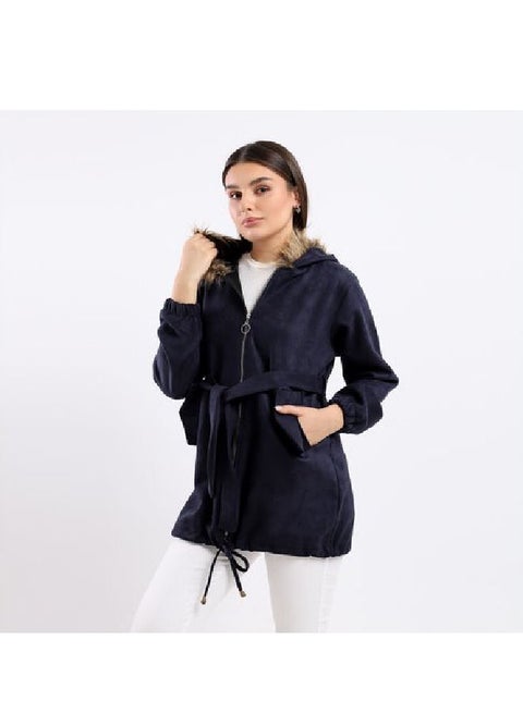 Plain Basic Jacket Blue