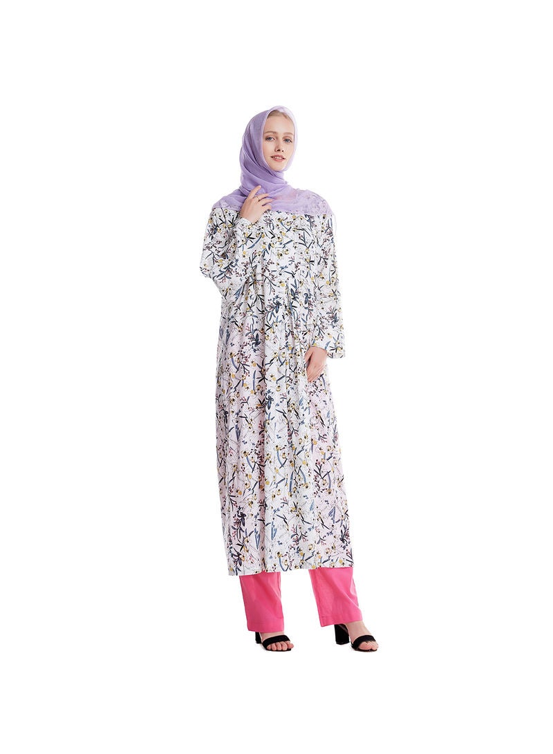 Hanyimidoo - 2-Piece Printed Muslim Long Sleeve Top and Pants Set Multicolour - Image 1