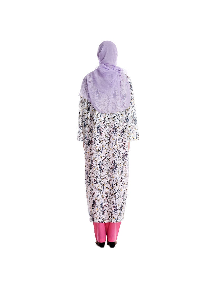 Hanyimidoo - 2-Piece Printed Muslim Long Sleeve Top and Pants Set Multicolour - Image 1