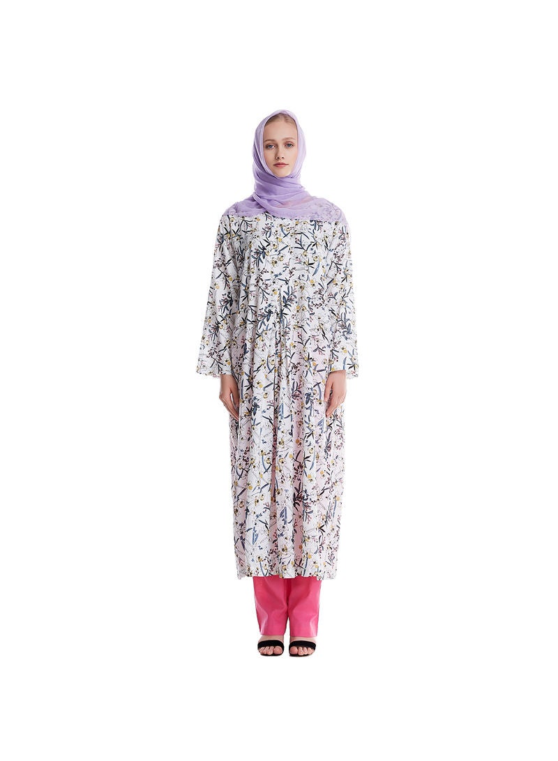 Hanyimidoo - 2-Piece Printed Muslim Long Sleeve Top and Pants Set Multicolour - Image 1