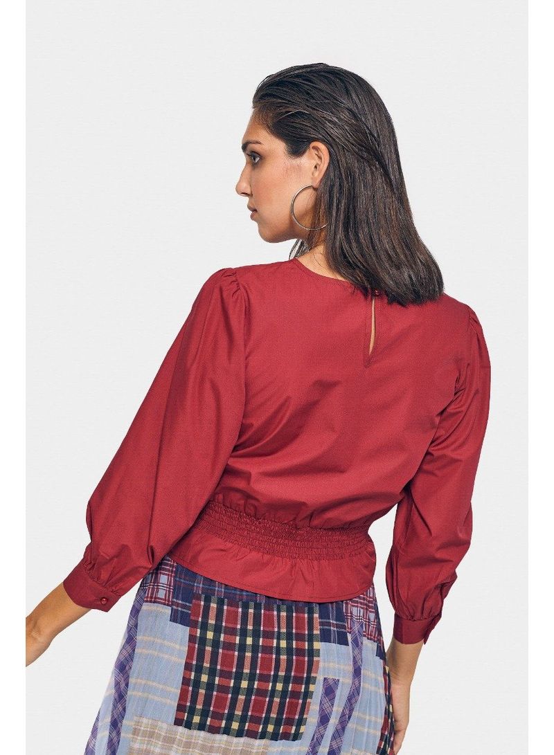 RINA Lovely Tartan Top Red - Image 2